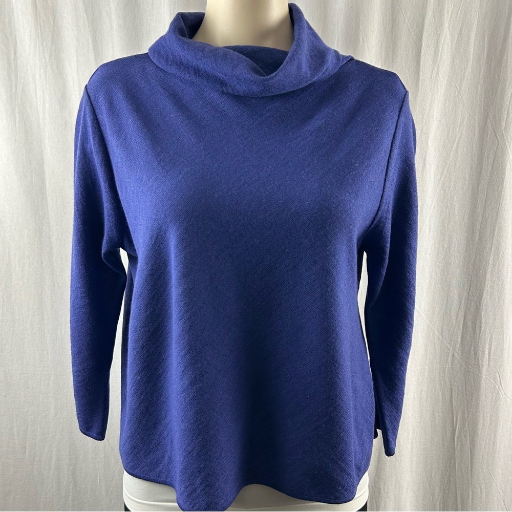 Women’s Cozy Cowl Neck Sweater - Deep Blue